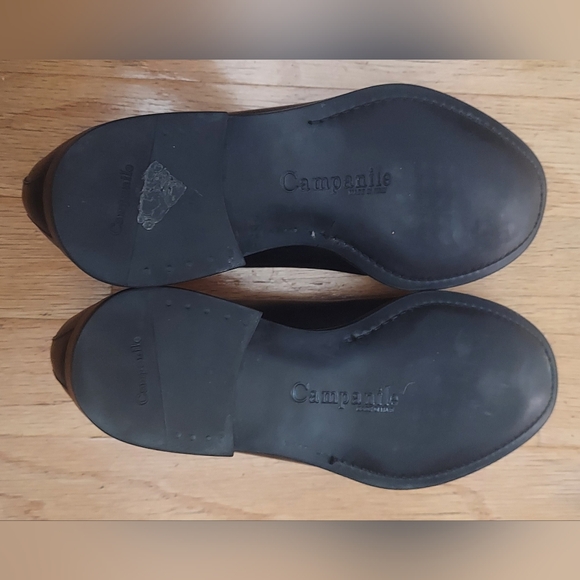 CAMPANILE "DERBY LACCI LISCIO" MEN'S BLACK LEATHER DRESS OXFORDS SIZE 10 ITALY - Picture 14 of 14